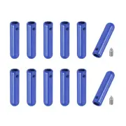 12 Pcs Shoelace Tips with Screw, Alloy 25mm Aglets End Tip for DIY, Blue