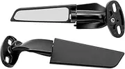 2PCS Motorcycle Rear View Side Mirror, Rotating Wind Wing Adjustable Motorcycle Rearview Mirrors with Installation Accessories, Aluminium Wind Wing for Yamaha R3 V3 R15 R25 R1 R1S