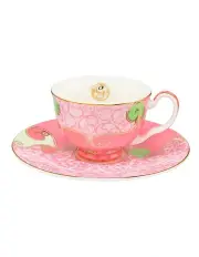 [Maxwell & Williams] Wicked Pink Goes Good With Green Demi Cup & Saucer 85ml Set of 2 Glinda Gift Boxed