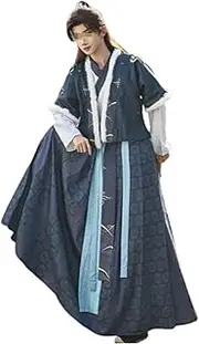 [IDZNFNFX] Men's Traditional Hanfu Outfit Knight-Errant Hanfu Chinese Scholars Ancient Costume