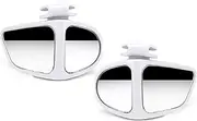 2Pcs 360 Degree Rotatable Side Car Blind Spot Convex Mirror Car Blind Spot Convex Mirror Rearview Parking Auto Exterior Mirror