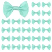 120-Pack Mini Craft Ribbon Bow 1.5x1 Inch for Craft DIY[Light Green]