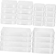 Angoily 24pcs Clear Storage Boxes Small Organizer Containers with Locking Lids for Crafts Beads and Office Supplies Lightweight Versatile Storage for Easy Identification