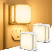 Night Lights Plug into Wall 2 Pack, Bright Light with Dusk Warm White