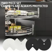 2 Pcs Shelf Liners for Cabinets 26 Inches Circle Kitchen Shelf Liner Non xdsPo