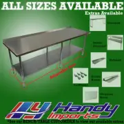 2134 x 610mm NEW STAINLESS STEEL WORK BENCH KITCHEN FOOD PREP CATERING TABLE