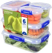 Sistema KLIP IT PLUS Food Storage Containers 6 Piece Airtight Containers Set 2 x