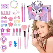 Girls Makeup Kit - Children's Makeup Play Set,Fun Princess Cosmetic Playset for Home Use, Washable Toddler Facial Make Up Toys