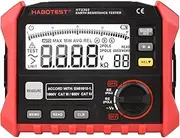 HT2302 Digital Earth Resistance Tester Meter 0 Ohm to 4K Ohm 100 Groups Data Storage Display Backlight with Carrying Case