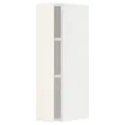 METOD wall cabinet with shelves, white/Vallstena white, 20x37x80 cm