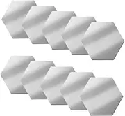 Lyaciomn 48PCS 3D Hexagon DIY Mirrors Sticker Self Adhesive Mosaic Tiles Decals for Bedroom Decoration, F