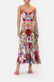 LONG DRESS WITH TIE FRONT REIGN OF ROSES
