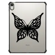 iPad Air 11-inch (M2/M3) iPad Impact Case Butterfly Black on White