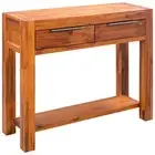 Solid Acacia Wood Console Table Sideboard Storage Shelf Entryway Unit vidaXL