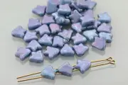 100pcs * BULK * Czech Glass 2-hole Bell FLOWER / Tulip Beads - Flat 2-hole