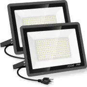 2 Pack 250W Led Flood Lights Outdoor,Super Bright led flood light 2pack