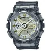 -NEW- Casio G-Shock Gray Semi-Transparent Analog / Digital Watch GMAS110GS-8A