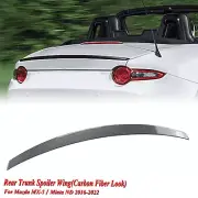 1pc Carbon Look Rear Trunk Spoiler Lip Wing For Mazda MX-5 Miata ND 2016-2025 17 (for: Mazda)