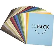 Golden State Art, Pack of 25 8x10 Multicolor Uncut Mat Boards - Great for Photos, Pictures, Frames - Acid-Free, White-Core
