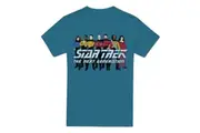 Star Trek Mens Line Up T-Shirt (Slate) - UTTV13560