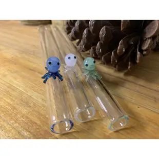 【QC館】造型玻璃吸管 海洋動物玻璃吸管 魟魚 章魚 台灣製 送清洗刷