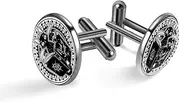 [Generic] Men's Cufflinks, Black Witch Cat Reading Book of Spells Cuff Links for Men, Classic Cufflinks Black for Suit Shirt Wedding Business Birthday Jewelry Gift