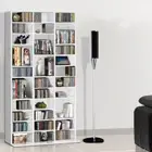 528 DVD 1116 CD Storage Shelf Rack Cupboard Bookshelves Unit Bluray Wooden White
