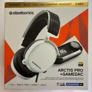 SteelSeries Arctis Pro + GameDAC Hi-Res Certified Gaming Audio White Headphone