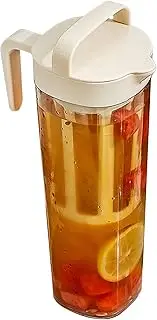 Cold Brew Coffee Maker – Portable Ice Fruit Teapot Filter | Coffee Pot | Kitchen Cold Brew Pitcher | Refrigerator Water Bottle | Glass Coffee Brewer for Home Café Refreshment