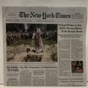 THE NEW YORK TIMES Friday May 13, 2022 Newspaper. Finland Pledges To Join NATO.