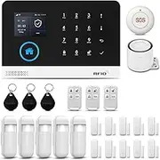 PGST Smart Home Security System, Wi-Fi/GSM Alarm, Alexa Compatible, 1 Hub, 8 Door Sensors, 4 Motion Sensors, 3 Remotes, 3 RFID Tags, Wireless DIY, No Monthly Fee, Battery Powered with USB Charging