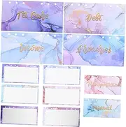 jojofuny Portable Budget Planner Books of Practical Budget Sheets with Six Design for Personal Finance Management and Goal Setting