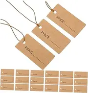 KAILIKETIY 100Pcs Jewelry Price Tags with Elastic String Cards for Crafting Present Giving and Retail Display for Clothing Ornaments and Party Favors