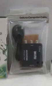 Deluxe Computer Cable (MINI) RCA to HDMI, AV to HDMI / VCR/ BLUE-RAY DVD Player.