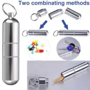 Metal Pill Case Aluminum Pocket Box Small Toothpicks Holder Storage Container