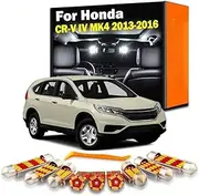 14Pcs LED Interior Light Number Plate Lamp Kit, For Honda CRV CR-V IV MK4 4 2013 2014 2015 2016 Car Map Dome Sunvisor Bulb