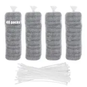 48 Pack Nylon Lint Trap Washing Machine Lint Fabric Mesh Snare Lint Catcher