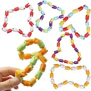 Boxgear 6pc Multicolored Tangle Fidget Toys for Kids, Boys, Girls, Adults - Best Sensory Items for Autism, Relaxation, Stress, Decompression - Squeeze, Twist, Tangled Chain Spinner Alternative Gift