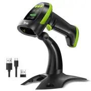 Barcode Scanner Wireless 2D QR with Stand: Digital Setting Screen Keypad Pro ...
