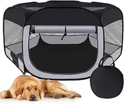 Dog Cat Playpen,Portable Pet Puppy Playpen,Rabbit Puppy Dog Play Pen for Indoors,Dogs Tent for Indoor Cats,Kitten Playpen,Collapsible Small Cats Crate Cage for Small Dogs with Carrying Case(M)