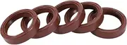 X AUTOHAUX Universal Oil Seal TC Double Lip W Steel Spring Seal Ring Rotary Shaft Seal 35x45x10mm High Pressure Fluorine Rubber Brown 5 Pcs