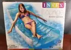 Intex Rockin' Lounge Blue/White Vinyl Adult Inflatable Pool Float 74” X 39”