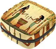 Period Bag,Sanitary Napkin Storage Bag,Ancient Egypt Indian Woman,Tampon Holder for Purse