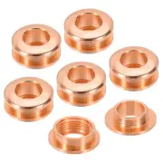 8mm(1/3 Inch) Brass Hole Eyelets, 6 Pcs Arc Surface Grommets, Rose Gold