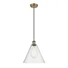Innovations Ballston Cone 1 Light 12" Mini Pendant, BB/Seed - 516-1P-BB-GBC-124