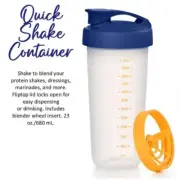 Tupperware Quick Shake Container Blend Dark Blue 23oz BRAND NEW