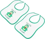 Totority 2 Pcs Embroidery Bibs for Infants Drooling Towels Strong Sewing Comfortable Safe Cartoon Patterns