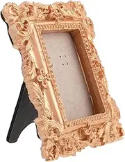 BRIGHTFUFU Retro Photo Frame Decoration Vintage Decor Photo Ornaments for Christmas Tree Photo Display Holder Vintage Picture Frames Antique Photo Frames Photography Ornaments Resin Golden