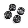 Axial 1.0 Ford Bronco Wheel Black (4): SCX24 AXI40006