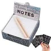 Scratch Off Arts Crafts,Scratch Sheets Notes with 2 Pen | Toddler Scratch Off Crafts Supplies Paper Set for Kids, Toddler, Girls, Boys, Family